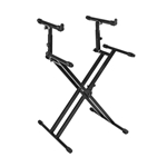 Quik-Loc Double Tier Double braced Keyboard stand