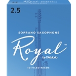 Rico Royal Soprano Saxophone Reeds 2.5 - Box of 10