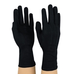 Long Wristed Black Cotton Marching Glove