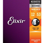 Elixir Nanoweb 80/20 Light Acoustic Guitar Strings