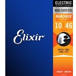 Elixir Nanoweb Plain-Steel Super Light Electric Guitar Strings