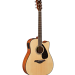 Yamaha FGX800C Folk Size Cutaway Acoustic Electric Guitar - Natural
