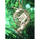 French Horn Ornament 2"