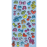 Glitter Note Music Stickers - 42