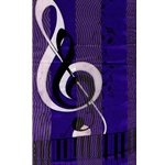 Treble Clef and Keyboard Scarf - Purple