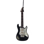 Black Electric Guitar Ornament 5.5"