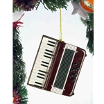 Accordion Ornament - Maroon 3"