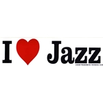 I Love Jazz Bumper Sticker