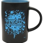 Blue Music Splatter Mug