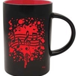 Red Music Splatter Mug