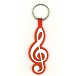 Treble Clef Keychain - Red