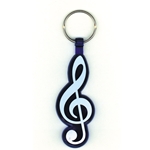 Treble Clef Keychain - Blue