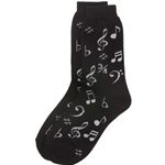 Music Note Socks - Silver