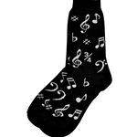 Music Note Socks - Silver
