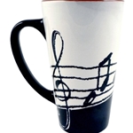 Music Notes Latte Mug - 16oz