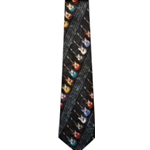 Spiral Guitars and Staff Tie