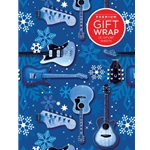 Wrapping Paper - Blue Guitars and Snowflakes