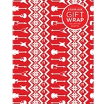 Wrapping Paper - Red and White Holiday Guitar