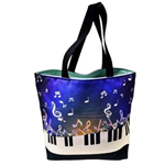 Blue Piano Keys Tote Bag