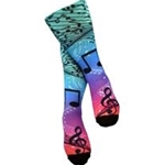 Wavy Staff Socks - Blue and Purple