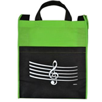 Green Treble Clef Tote Bag