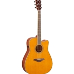 Yamaha FGC-TA TransAcoustic Dreadnought Acoustic-Electric Cutaway Guitar - Vintage Tint