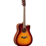 Yamaha FGC-TA TransAcoustic Dreadnought Acoustic-Electric Cutaway Guitar - Brown Sunburst
