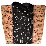 Sheet Music Tote Bag w/ Black