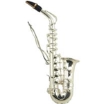 Silver Saxophone Ornament