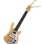 Electric Bass Ornament - Natural