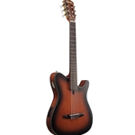 Ibanez FRH10N Nylon-String Acoustic-Electric, Thinline Cutaway - Brown Sunburst Flat