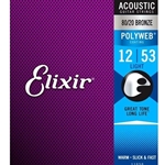 Elixir Polyweb 80/20 Bronze Light Acoustic Guitar Strings