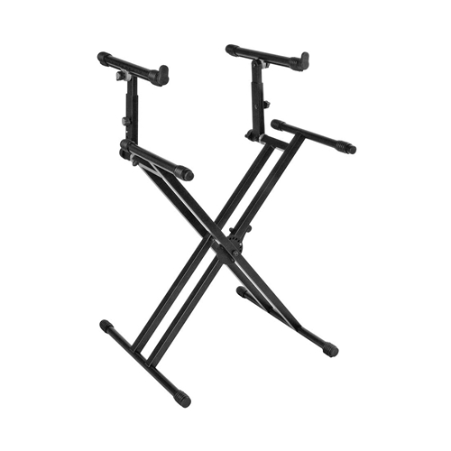 Quik-Loc Double Tier Double braced Keyboard stand