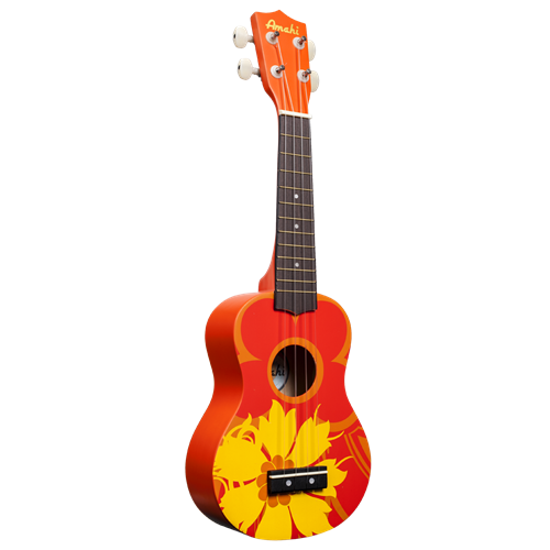 Amahi DDUK5 Orange Flower Ukulele