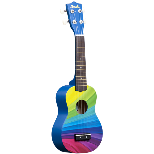 Amahi DDUK10 Rainbow Wave Ukulele