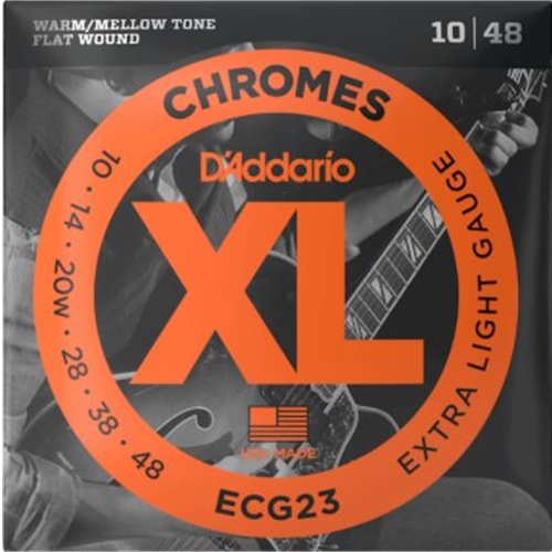 D'addario XL Electric Chromes Flat Wound Guitar Strings