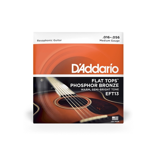 D'addario Acoustic Flat Tops Phos Bronze/Resophonic Guitar Strings