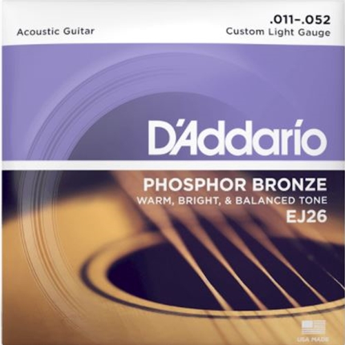D'addario EJ26 Acoustic Phosphor Bronze Round Wound Guitar Strings