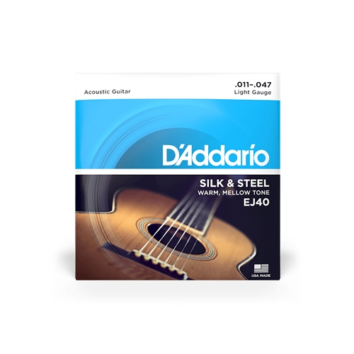 D'addario Acoustic Folk Silk & Steel Guitar Strings