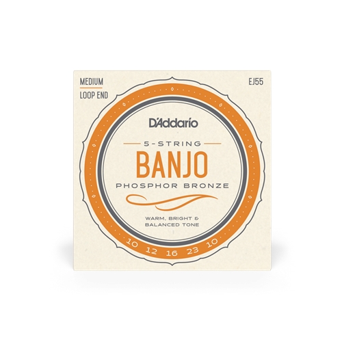 D'addario Banjo 5-String Medium Phosphor Bronze Banjo Strings