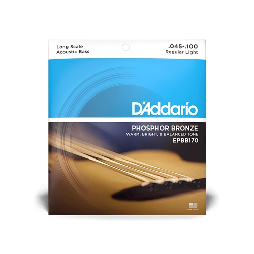 D'Addario Acoustic Bass Phosphor Bronze Long Scale Regular Light Strings