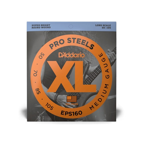 D'Addario XL ProSteel Long Scale Medium Electric Bass Strings