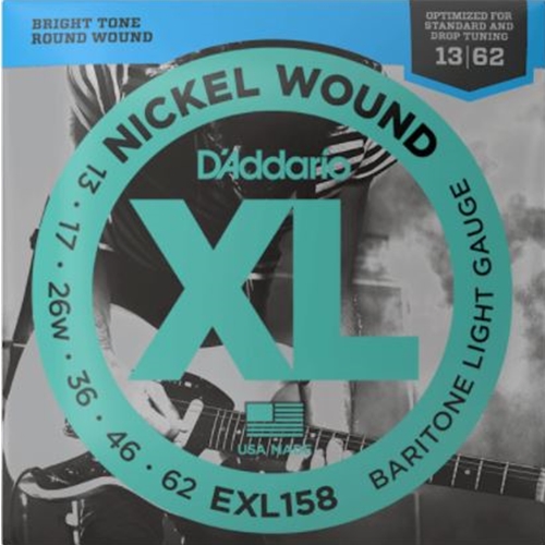 D'Addario XL Electric Nickel Wound/ Baritone Light Guitar Strings