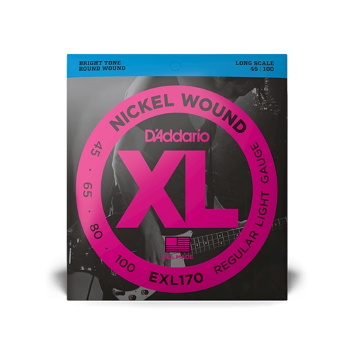 D'Addario XL Electric Bass Nickel Wound Long Scale Regular Light Strings
