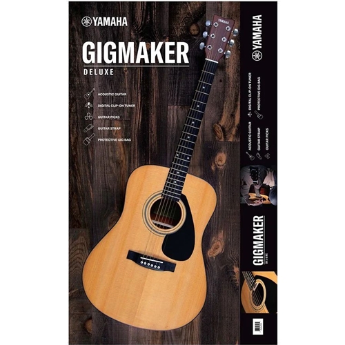 Yamaha Gigmaker Deluxe Solid Top Acoustic Guitar Pack - Natural