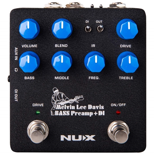 NUX NBP-5 Bass Preamp DI Bass Pedal Verdugo Series Melvin Lee Davis Signature