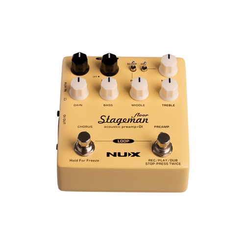 NUX Stageman Floor Acoustic Preamp & DI w/ Looper Verdugo Series Guitar Pedal