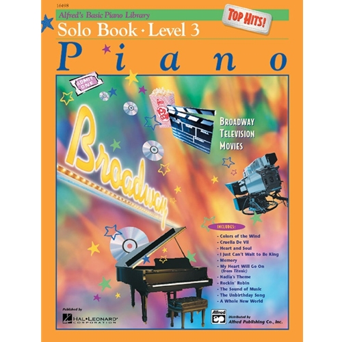Alfred Basic Piano Library, Top Hits Solo Book, Level 3 with CD