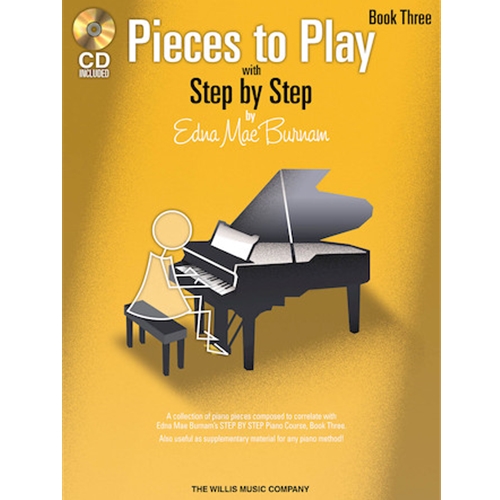 Edna Mae Burnam's Pieces to Play, Book 3 with CD