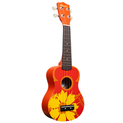 Amahi DDUK5 Orange Flower Ukulele